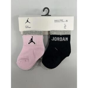 Nike Jordan Baby Socks 6 Pack Lightweight Ankle Socks